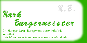 mark burgermeister business card